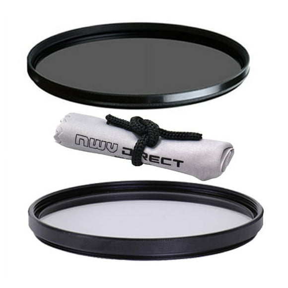 Vivitar Filtre UV (Skylight 1A) de Haute Qualité 86 mm, Filtre Polarisant Circulaire Vivitar de Haute Qualité 86 mm, et Chiffon de Nettoyage en Microfibre Nwv Direct.