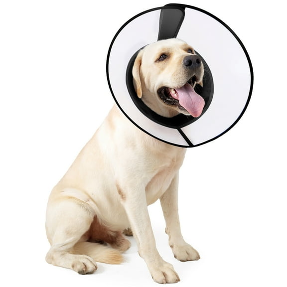 Dog Cone Collar Adjustable After Surgery, Comfortable Pet Recovery Collar & Cone for Large Medium Small Dogs, Elizabethan Dog Neck Collar Plastic Practical