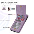 thumbnail image 2 of Feishell Wallet Case for iPhone XS Max, [RFID Blocking] Credit Card Holder Back Magnetic Buckle Luxury Premium PU Leather Purse Flip Kickstand Shockproof Cover For iPhone XS Max, Purple, 2 of 8