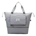 thumbnail image 1 of DEBGFS Sac de Voyage Pliable Sac Fourre-Tout Extensible pour Voyage Grande Capacité Sac de Voyage Léger Sac de Week-End Séparation Sec et Humide Sac de Voyage Pliable pour Gym Voyage Vacances, Gris, 1 of 6