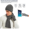 thumbnail image 4 of Juego de Gorro, Bufanda y Guantes de Pantalla Táctil, Bluelander, Unisex, Gris Oscuro, 4 of 5