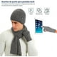 thumbnail image 4 of Juego de Gorro, Bufanda y Guantes de Pantalla Táctil, Bluelander, Unisex, Gris Oscuro, 4 of 5