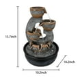 thumbnail image 3 of SunJet Tabletop Water Fountain-Indoor Fountain for Home Office Decor-4 Tier-Waterfall Fountain with LED Lights, 3 of 5