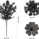 thumbnail image 2 of Flores artificiales violetas negras con hojas: Plantas artificiales de decoración gótica de Halloween para casas embrujadas,hogares,fiestas o festividades, 2 of 5
