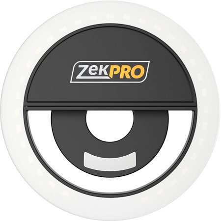 Zekpro Rechargeable Camera Selfie Ring Light 3 Mode Settings For Iphone