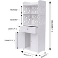 thumbnail image 4 of Miumaeov 4 Tier Bathroom Storage Cabinets Free Standing PVC Storage Organizer White Storage Furniture with 2 Doors +1 Drawer+Open Shelf for Bathroom Living Room Hallway Home Office, 4 of 9
