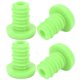 thumbnail image 4 of Puños de manillar de bicicleta de caucho polimérico verde con tapones para los extremos del manillar para un ciclismo seguro Mejore su conducción, 4 of 8