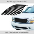 thumbnail image 2 of APS Compatible with GMC Sierra 1500 1999-2000 & 01 C3 & 00-06 GMC Yukon Main Upper Stainless Steel Black 8x6 Horizontal Billet Front Grill Grille Insert G85369J, 2 of 7