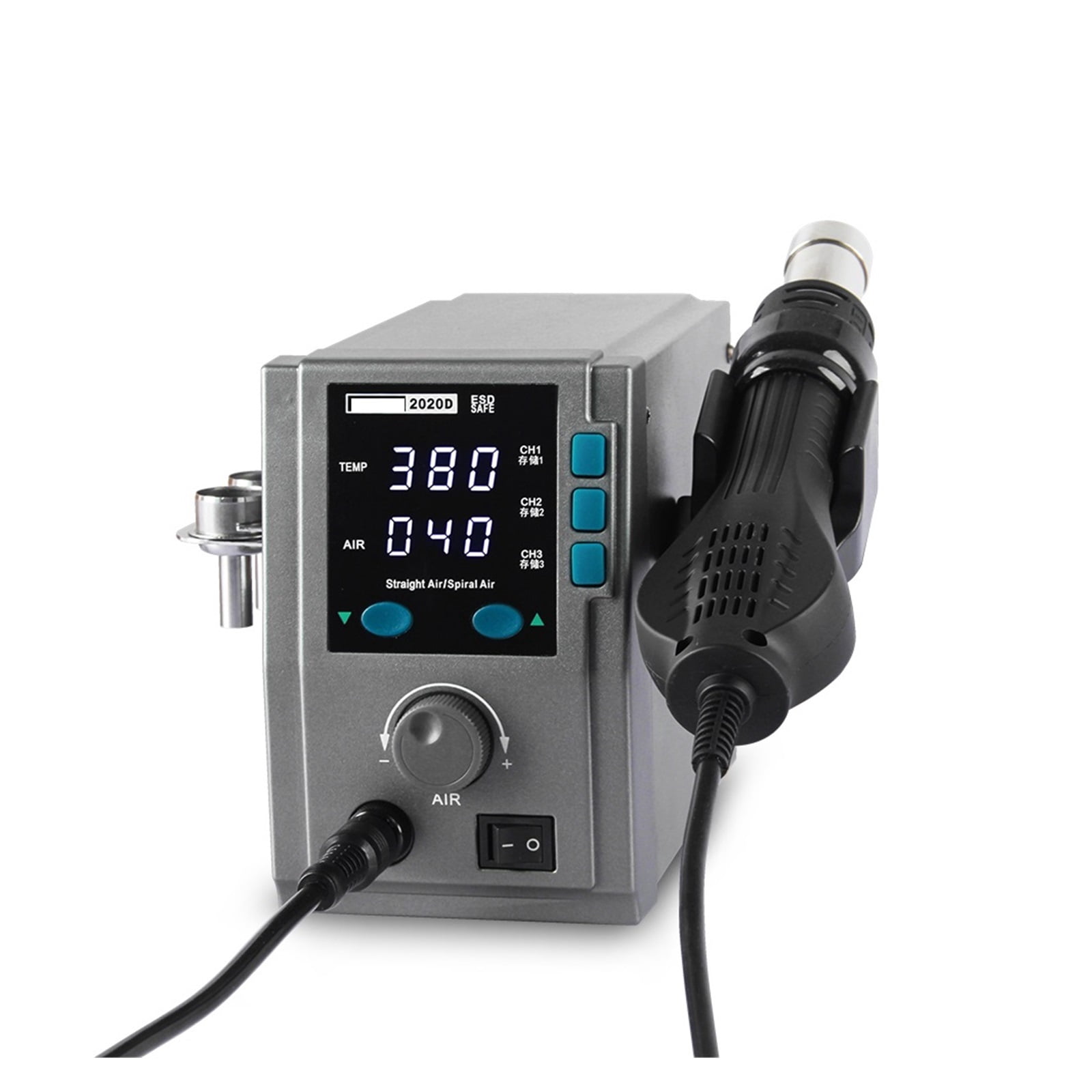2020D 700W Hot Air Rework Station, Digital SMD Heat Gun for Phone PCB
