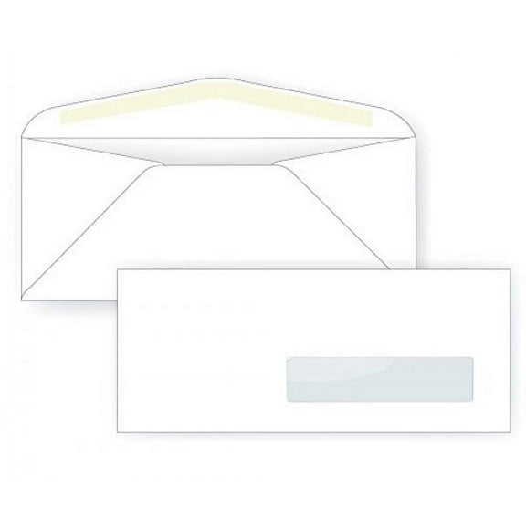 #10 Right Hand Window Envelope - 24# White (4 1/8 x 9 1/2) - Window Envelope Series (Box of 500)