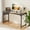 Black, variant on edx 55" Large Home Office Desk, Computer Desk with Storage Bag & Hook, Metal Frame, Modern Simple Study Writing Table for Bedroom, Rustic Brown