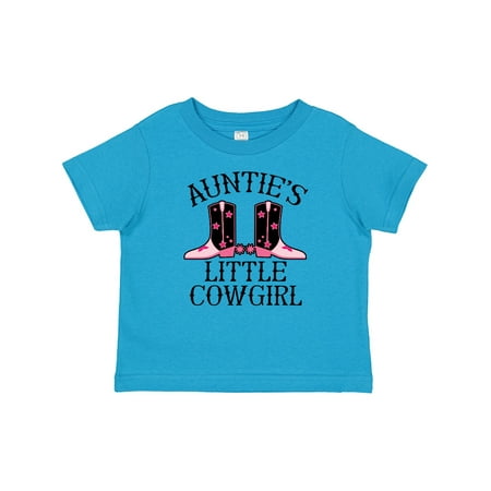

Inktastic Auntie Little Cowgirl Baby Clothes Gift Baby Girl T-Shirt