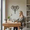 thumbnail image 3 of Elephant Sign Metal Wall Art for Home and Outside - Wall-Mounted Geometric Metal Wall Art - Drop Shadow 3D Effect Wall Decoration for Living Room Bedroom, 3 of 10