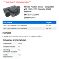 thumbnail image 2 of Throttle Position Sensor - Compatible with 1992 - 1995 Chevy K2500 Suburban 1993 1994, 2 of 2