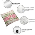 thumbnail image 4 of Nawypu  Square Throw Pillow Covers Pink Rose Blossom Floral Flowers with Polka Dots Pillow Cases Decorative for Home Bedroom Sofa Pillowcases Standard 2pcs, 4 of 6
