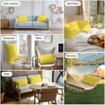 thumbnail image 6 of Yellow Outdoor Pillow Covers, Waterproof Decorative Throw Pillowcases Set of 2, Pure Yellow Couch Cushion Cases with Zipper for Outside Patio Garden Sofa 20"x12", 6 of 9