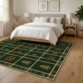 thumbnail image 3 of ODIKA 6'x9' Ultra-Soft Area Rug, Print Vintage Cabin Wildlife Forest Grain Border Motifs Woodland Flowing Dynamic None Washable, Bare feet friendly, Silk-Touch for Guest Room, Bedroom, 3 of 7