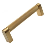 GLIDERITE HARDWARE GlideRite 5" Screw Spacing Satin Gold Solid Knurled Bar Pull Cabinet Hardware Handle