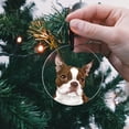 thumbnail image 5 of WIRESTER Large 3 inch Acrylic Ready to Hang Ornament, Hanging Ornaments for Christmas Tree Holidays Party Home Office Xmas Tree Decoration Gift - Boston Terrier Red and White Dog, 5 of 7