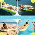 thumbnail image 7 of Inflatable Mesh Pool Float with Headrest, Comfortable Lounge Raft for Adults, Large Floating Pad for Pool Lake Sea, Quick-Dry Cooling Sunbathing Mat, Durable Mesh Design, Lemon,57 in, 7 of 7