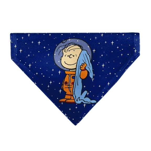 Peanuts Pet Bandana Peanuts Astronaut Linus Security Blanket Space Pose Blue Slip On Collar Bandana Only