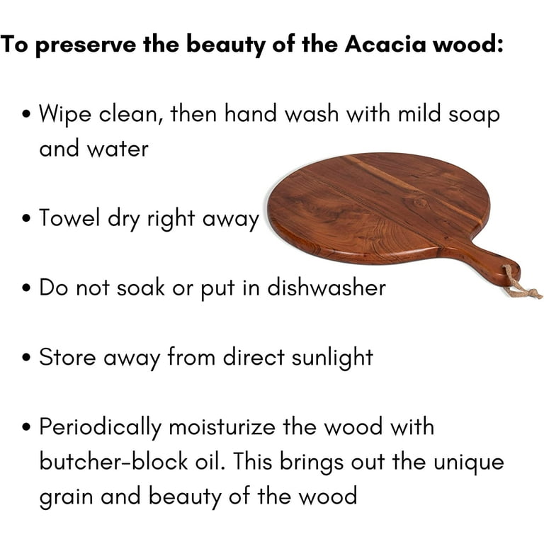 Acacia Wood Round Serving Board – omG Artisan Shoppe