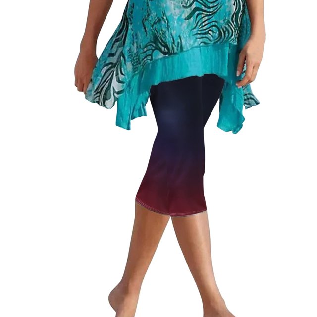 Pantalones de chándal atléticos para mujer Pantalones recortados Pantalones casuales con estampado de flores para mujeres activas Pompotops ulkah939850