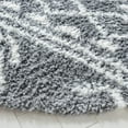 thumbnail image 3 of SAFAVIEH Parma Zen Geometric Shag Area Rug, Charcoal/Ivory, 6'7" x 6'7" Round, 3 of 8