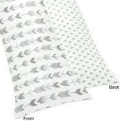 Body Pillow Case for the Grey and White Mod Arrow Collection