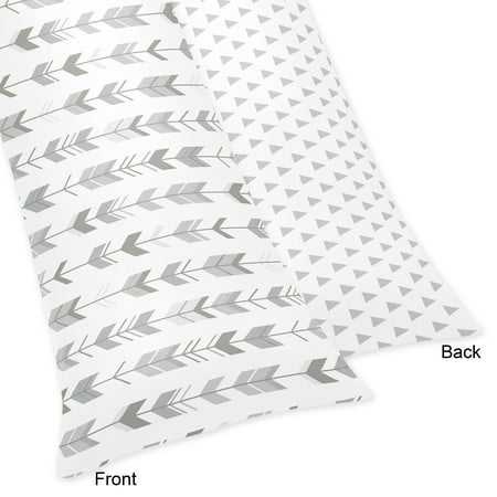 Body Pillow Case for the Grey and White Mod Arrow Collection