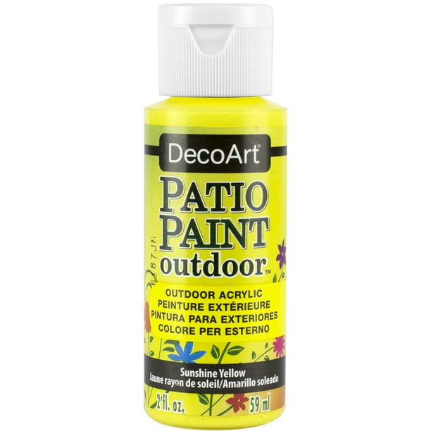 Decoart Patio Paint 2 Oz Sunshine Yellow Com Decoart Patio Paint 2 Oz Sunshine, Patio Paint Outdoor