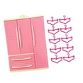 thumbnail image 3 of Armario para muñecas, muebles para muñecas en miniatura, lindos accesorios para casa de muñecas, con percha de tela, regalos del Día de San Valentín con colgador de corazón Hugo armario de muñecas, 3 of 10