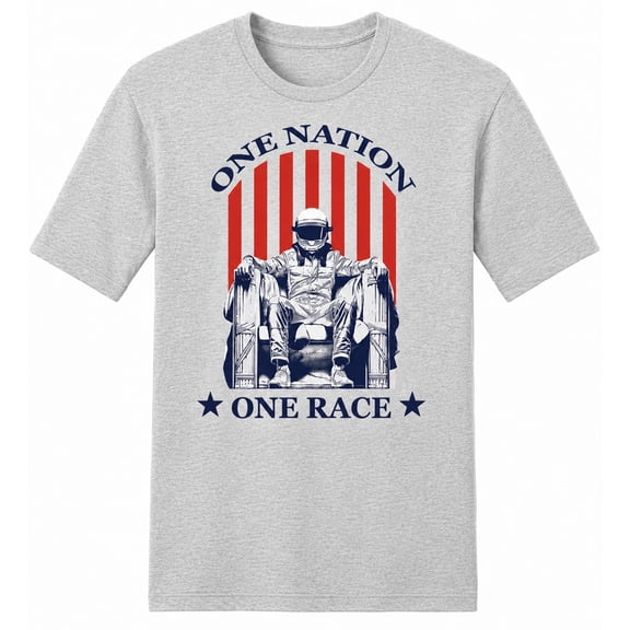 One Nation One Race Racing Helmet Graphic Track Motorsport Speed T-shirt