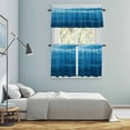 thumbnail image 6 of Blue Sea Kitchen Curtains Valances and Tiers Set of 3 Abstract Natural Undersea Gradient Ocean Tier Curtains and Valance with Rod Pocket for Small Windows, 27.5"x24", 6 of 9
