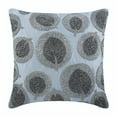 thumbnail image 1 of The HomeCentric Pillow Covers Zippered Pillow Covers Pillow Covers Pack of 2 22x22 inch (55x55 cm) Silver Silk Throw Pillow Covers Handmade Pillow Covers Modern Floral Easter - Silver Round Leaves, 1 of 4
