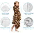 thumbnail image 7 of Brown and Black Leopard Print Hooded Bath Towel，60"x35" for Ages 3 To 12 Kids, Quick Dry Lightweight Soft Microfiber Hood Beach Towel Cover Up for Kids, 7 of 7