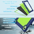 thumbnail image 4 of Kebiory Onn 11 inch Tablet Pro 2024 Model Case/Onn 11 inch Tablet Pro 100146660 Case,Shockproof Kids Case with Shoulder Strap for Walmart Onn 11" Tablet Pro 2024Model:100146660(Black+Green), 4 of 7