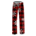thumbnail image 5 of Adult Fashionable Loose Christmas Printed Casual Pants, Loungewear Sleep Pants with Drawstring Elastic Waist for Home and Comfortable Wear,Red,M, 5 of 5