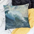 thumbnail image 2 of SHANXI  Throw Pillow Covers Home Decor Happy Dolphins Ocean Seascape Hawaii Sea Pillow Cases Decorative 12x12in, 2 of 5