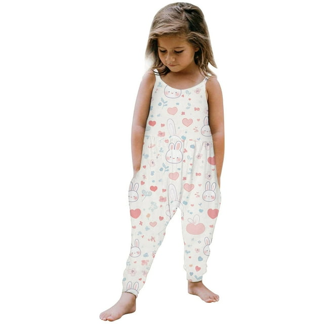 Robe de Fille Légère Robe de Tennis pour Filles Ensemble de Pâques pour Enfants Pyjamas Salopette Style Lièvre Pantalon