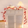 thumbnail image 3 of Cateissary Guirnalda navideña Decoraciones Decoración para el hogar Puerta de la pared Hoja Flores Vid Año Nuevo Vacaciones Guirnaldas colgantes 250 cm Kits de decoración para fiestas Tipo E Cateissary HA069852-05, 3 of 6