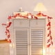 thumbnail image 3 of Cateissary Guirnalda navideña Decoraciones Decoración para el hogar Puerta de la pared Hoja Flores Vid Año Nuevo Vacaciones Guirnaldas colgantes 250 cm Kits de decoración para fiestas Escribe un Cateissary HA069852-01, 3 of 6