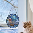 thumbnail image 5 of Santa Claus in The Xmas Night Stained Glass Window Hanging Sun Catcher Haning Ornament Decoration Christmas Birthday Gifts for Lover and Friends, Stained Glass Ornament 2025,, 5 of 6