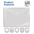 thumbnail image 3 of Sobres de plástico Better Office Products transparentes de 13 x 9 cm, 50 unidades, 3 of 5