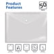 thumbnail image 3 of Sobres de plástico Better Office Products transparentes de 13 x 9 cm, 50 unidades, 3 of 5