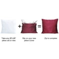 thumbnail image 4 of Home Soft Things Satin Quilted Paisley Stripe Throw Pillow Cover 2 piece Set - Burgundy - 26" x 26", 4 of 4