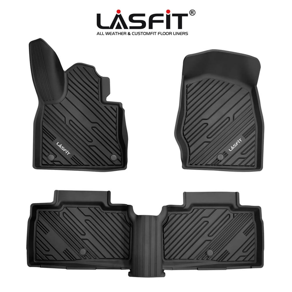 Lasfit Floor Liners for 2020 2021 Ford Explorer, All-Weather Fit TPE