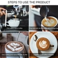 thumbnail image 5 of Espresso Milk Frothing Pitcher with Measurement Inside & Out, Stainless Steel Garland Milk Cup with 2 Latte Art Pen, Espresso Steaming Jug, Froth Cup for Making Coffee (12oz/350ml), 5 of 7