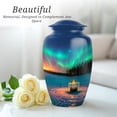 thumbnail image 5 of Gramophone Funeral Urns For Human Ashes Adult Man - Blue Urn For Ashes For Women - 1 Large & 4 Keepsake, Memorial Cremation Urn For Mom And Dad - Burial Urns For Adult Male - 10 & 3 Inch, 5 of 7