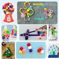 thumbnail image 4 of Adeweave 1000 Assorted Pom Poms– Multicolored Craft pompoms for DIY, 4 of 7